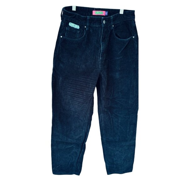 Empyre Tori 90s Corduroy Skate Pants Women's 5 Straight Leg Black 100% cotton - Picture 2 of 9